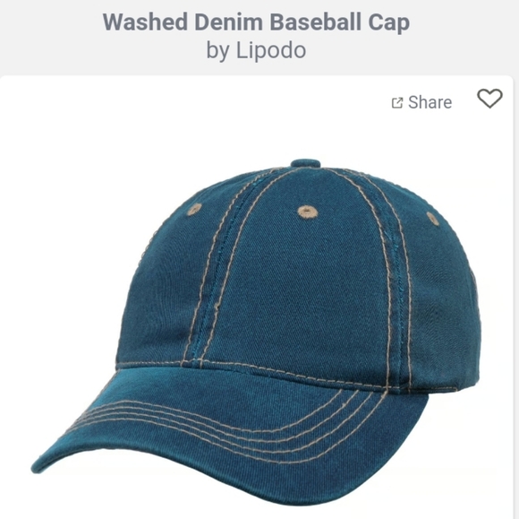 🌈Washed denim baseball cap - Picture 1 of 4